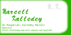 marcell kalledey business card